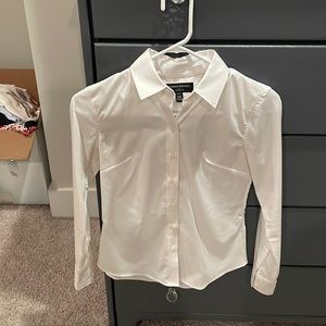 White Banana Republic Button Down Shirt (00 Petite)